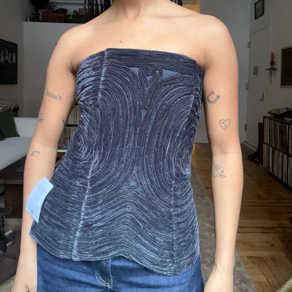 Asos Arrange Rouleau Embroidered Bandeau Corset Top